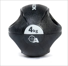 Attack Fitness Double Grip Medicine Ball - Black - 4kg