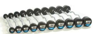 MYO Strength Rubber Barbell with PU End Cap - 50kg EZ